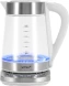 Чайник электрический Vitek VT-WK1031 1.7л. 2200Вт белый/серебристый корпус: стекло/металл/пластик