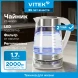 Чайник электрический Vitek VT-WK1031 1.7л. 2200Вт белый/серебристый корпус: стекло/металл/пластик