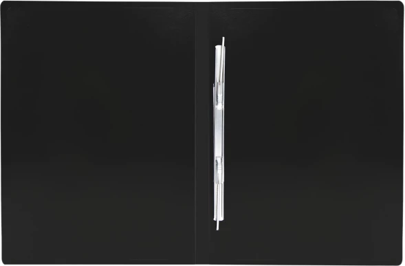 Папка метал.пруж.скоросш. Silwerhof Eco A4 пластик 0.5мм черный