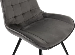 Стул для дома Бюрократ CH-K2_4 комплект 4шт т.серый Holland 18 металл черный на ножках (CH-K2_1/HL18_4)