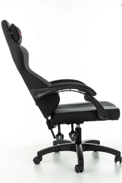 Кресло игровое Zombie Rudger черный/серый с подголов. крестов. пластик