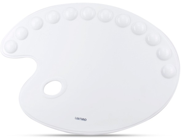 Палитра для смешивания красок Deli 68300 эллипс 400x290мм пластик