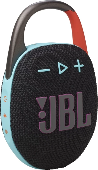 Колонка порт. JBL Clip 5 черный/оранжевый 7W 1.0 BT 10м 1400mAh