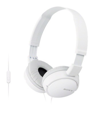 Гарнитура мониторные Sony MDR-ZX110AP 1.2м белый проводные оголовье (MDRZX110APW.CE7)