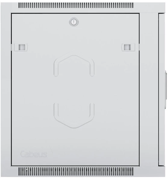 Шкаф коммутационный Cabeus (SH-05F-15U60/60-R) настенный 15U 600x600мм пер.дв.стекл 50кг серый 540мм 32кг 220град. 769мм IP20 сталь