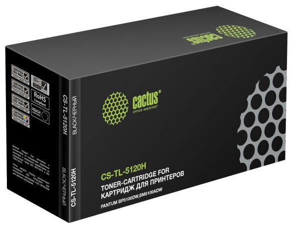 Картридж лазерный Cactus CS-TL-5120H TL-5120H черный (6000стр.) для Pantum BM5100ADN/BM5100ADW/BM5100FDN/BM5100FDW/BP5100DN/BP5100DW с чипом
