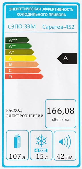 Холодильник Саратов 452 КШ-122/15 1-нокамерн. белый
