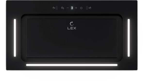 Вытяжка встраиваемая Lex Aura 600 Inverter BL черный управление: сенсорное (1 мотор)