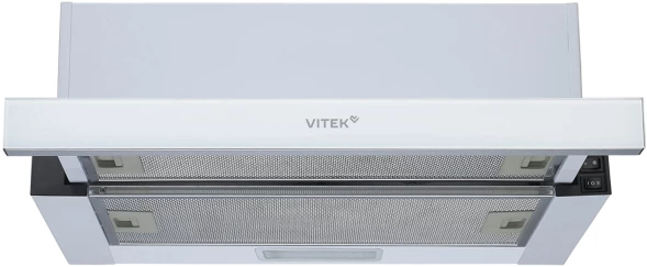 Вытяжка встраиваемая Vitek VT-TH 6020 W белый управление: кулисные переключатели (1 мотор)