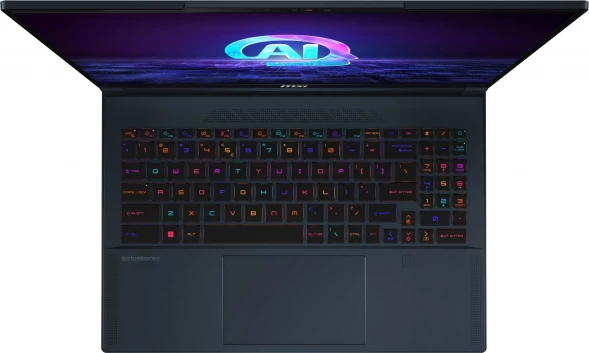 Ноутбук MSI Stealth 16 AI Studio A1VIG-062RU Core Ultra 9 185H 32Gb SSD2Tb NVIDIA GeForce RTX4090 16Gb 16&amp;quot; IPS UHD+ (3840x2400) Windows 11 Home dk.blue WiFi BT Cam (9S7-15F312-062)