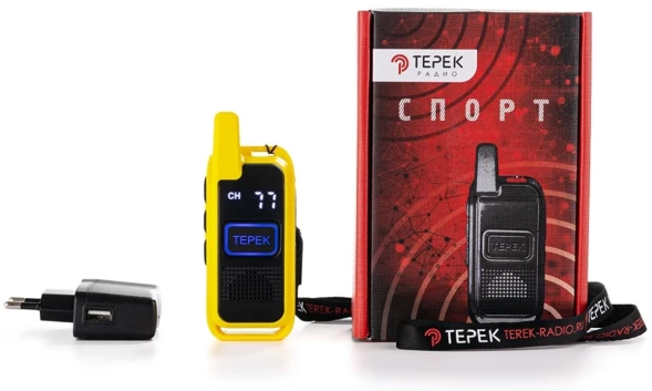 Рация Терек Спорт 199кан. до 3км аккум. сигн.Аналоговый желтый (СПОРТ ЖЕЛТЫЙ)