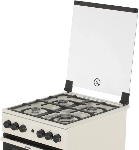 Плита Газовая Gorenje GG5A21BEF бежевый (стеклянная крышка) реш.чугун