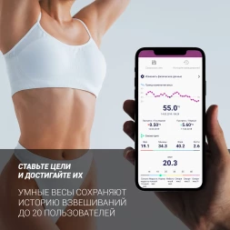 Весы напольные электронные Polaris PWS 1886 IQ Home макс.180кг серебристый