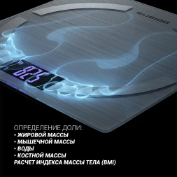 Весы напольные электронные Polaris PWS 1886 IQ Home макс.180кг серебристый