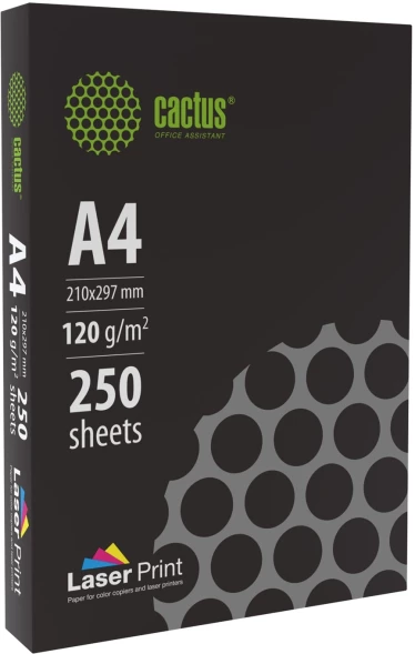 Бумага Cactus CS-LPA4120250 A4/120г/м2/250л./белый CIE170% для лазерной печати