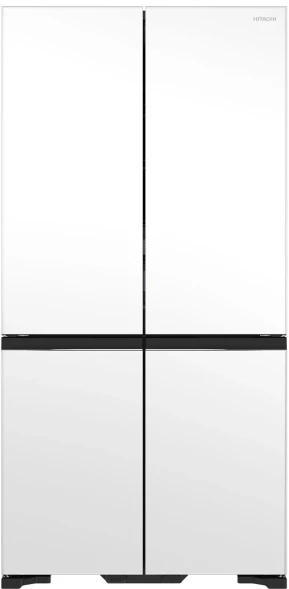 Холодильник Hitachi R-WB720PUC1 GPW 3-хкамерн. белый/черный стекло инвертер