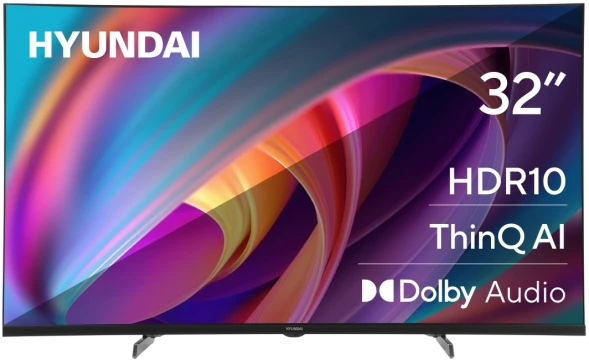 Телевизор LED Hyundai 32&amp;quot; H-LED32BS5100 WebOS Frameless Metal черный/серый HD 60Hz DVB-T DVB-T2 DVB-C DVB-S DVB-S2 USB WiFi Smart TV