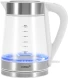 Чайник электрический Vitek VT-WK1030 1.7л. 2200Вт белый/серебристый корпус: стекло