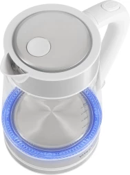 Чайник электрический Vitek VT-WK1030 1.7л. 2200Вт белый/серебристый корпус: стекло