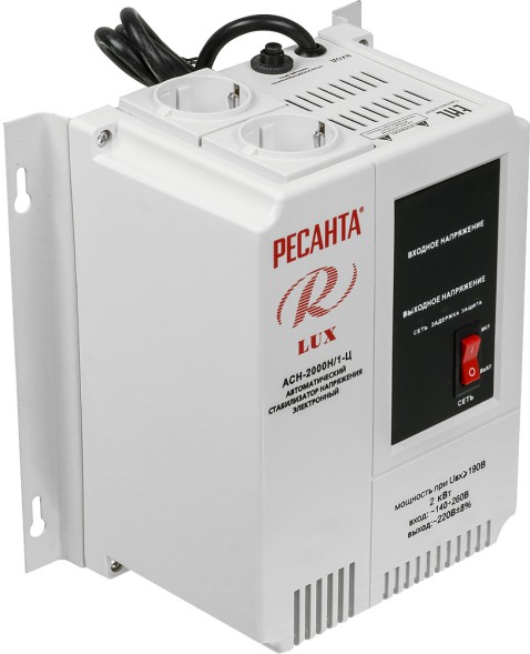 Стабилизатор напряжения Ресанта АСН-2000Н/1-Ц 2кВА однофазный серый (63/6/15)