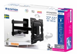 Кронштейн для телевизора Kromax DIX-18 черный 22&amp;quot;-65&amp;quot; макс.40кг настенный поворот и наклон