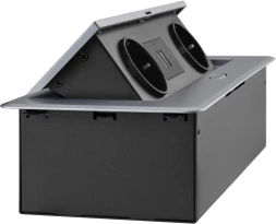 Розетка Cactus CS-SOCKET-EU/USBA-GY для столешницы 26.5x11.8x6.5см серый