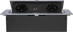 Розетка Cactus CS-SOCKET-EU/USBA-GY для столешницы 26.5x11.8x6.5см серый
