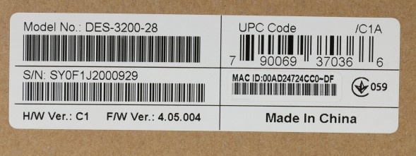 Коммутатор D-Link DES-3200-28/C1A 24x100Мбит/с 2xКомбо(1000BASE-T/SFP) 2SFP управляемый
