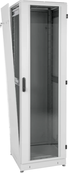 Шкаф серверный ЦМО ШТК-М-48.8.10-1ААА-9005 напольный 48U 800x1000мм пер.дв.стекл задн.дв.спл.стал.лист направл.под закл.гайки 710кг черный 855мм 153кг 180град. 2315мм IP20 металл