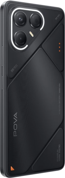 Смартфон Tecno Pova 7 5G 256Gb 8Gb черный моноблок 3G 4G 2Sim 6.78&amp;quot; 1080x2460 Android 15 50Mpix 802.11 a/b/g/n/ac/ax NFC GPS GSM900/1800 Protect microSD max1024Gb