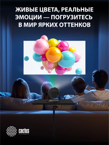 Проектор Cactus CS-PRE.01B.Full HD-A LCD 250Lm ANSI (1920x1080) 1500:1 ресурс лампы:50000часов 1xUSB typeA 1xHDMI 1кг