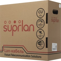 Кабель сетевой информационный Suprlan Premium 01-1012-2 кат.5E FTP 4 пары 24AWG PVC внутренний 305м серый