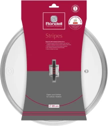 Крышка Rondell Stripes RDA-1622 d=28см крыш.прозрачный руч.серая