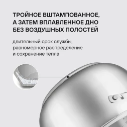 Кастрюля Rondell Calypso RDS-1672 5.8л. d=22см (с крышкой) стальной