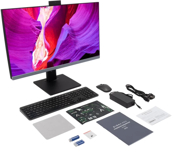 Моноблок Digma Pro Unity 27&amp;quot; Full HD i5 12400 (2.5) 16Gb SSD512Gb UHDG CR Windows 11 Pro GbitEth WiFi BT 90W клавиатура мышь Cam серый/черный 1920x1080