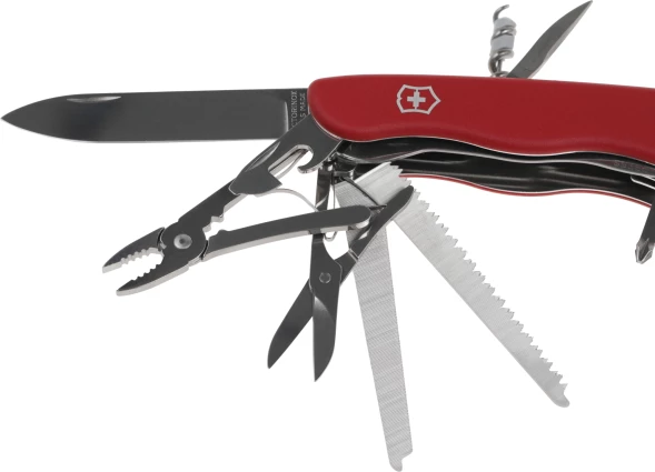 Нож перочинный Victorinox WORK CHAMP (0.8564) 111мм 21функц. красный карт.коробка