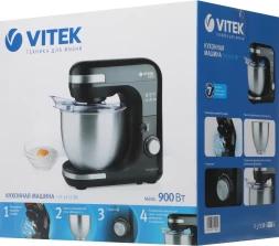 Кухонная машина Vitek VT-1431 BK планетар.вращ. 900Вт черный