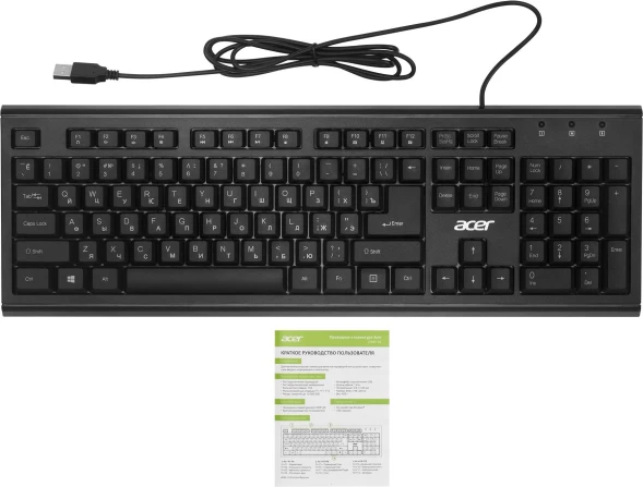Клавиатура Acer OKW120 черный USB (ZL.KBDEE.006)