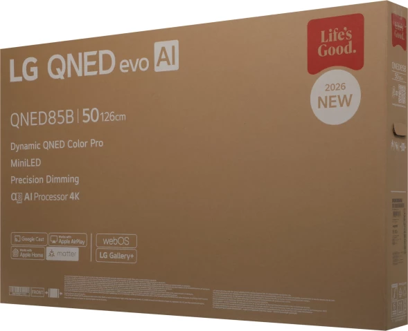 Телевизор LED LG 50&amp;quot; 50QNED85B6A.ARUG черный титан 4K Ultra HD 120Hz DVB-T DVB-T2 DVB-C DVB-S DVB-S2 USB WiFi Smart TV