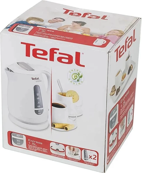 Чайник электрический Tefal Express Plastic KO299130 1.5л. 2200Вт белый корпус: пластик (7211000396)