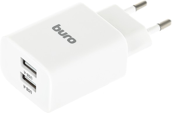 Сетевое зар./устр. Buro BUWE1 10.5W 2.1A 2xUSB универсальное белый (BUWE10S200WH)