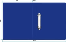 Папка на 2-х кольцах Silwerhof Eco A4 пластик 0.5мм кор.30мм синий