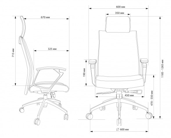 Кресло руководителя Cactus CS-LBK-BARSELONA кожа крестов. алюминий