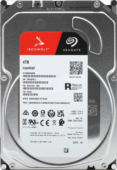 Жесткий диск Seagate SATA-III 4Tb ST4000VN006 NAS Ironwolf (5400rpm) 256Mb 3.5&amp;quot;