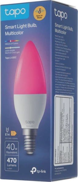 Умная лампа TP-Link Tapo L430C E14 4.7Вт 470lm Wi-Fi