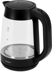 Чайник электрический Starwind SKG4030 1.7л. 2200Вт черный корпус: стекло/пластик