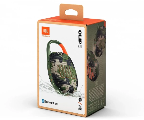 Колонка порт. JBL Clip 5 камуфляж 7W 1.0 BT 10м 1400mAh