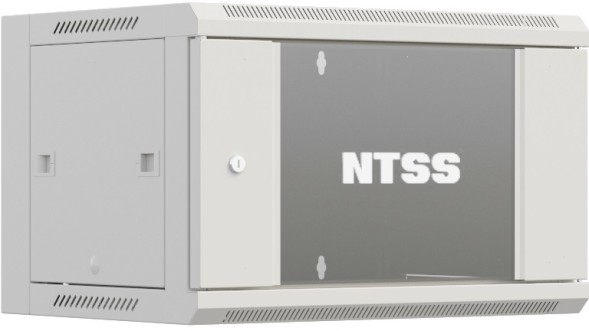 Шкаф коммутационный NTSS Премиум (NTSS-W12U6060GS-2) настенный 12U 600x600мм пер.дв.стекл 60кг серый 515мм 26кг 220град. 635мм IP20 сталь укомплектованный