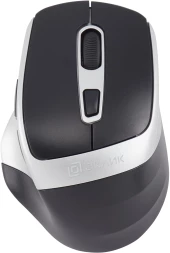 Мышь Оклик 516MW черный/серебристый оптическая 1600dpi silent беспров. BT/Radio USB для ноутбука 6but (1978689)