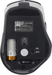 Мышь Оклик 516MW черный/серебристый оптическая 1600dpi silent беспров. BT/Radio USB для ноутбука 6but (1978689)